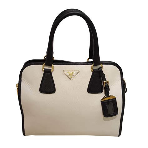 prada handbag black and white|prada handbag black price.